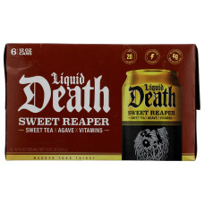 LIQUID DEATH: Sweet Reaper Tea 6 Count, 72 fo LIQUID DEATH: Sweet Reaper Tea 6 Count, 72 fo