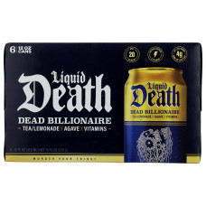 LIQUID DEATH: Dead Billionaire Tea 6 Count, 72 fo LIQUID DEATH: Dead Billionaire Tea 6 Count, 72 fo