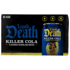 LIQUID DEATH: Killer Cola Soda 6 Count, 72 fo LIQUID DEATH: Killer Cola Soda 6 Count, 72 fo