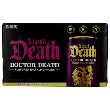 LIQUID DEATH: Doctor Death Soda 6 Count, 72 fo LIQUID DEATH: Doctor Death Soda 6 Count, 72 fo