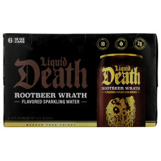 LIQUID DEATH: Rootbeer Wrath Soda 6 Count, 72 fo LIQUID DEATH: Rootbeer Wrath Soda 6 Count, 72 fo