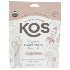 KOS: Organic Lions Mane Powder, 4.3 oz