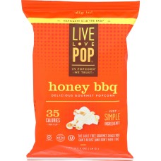 LIVE LOVE POP: Honey Bbq Popcorn, 1 oz