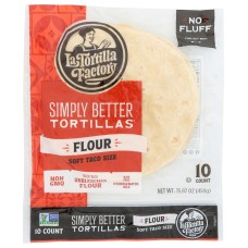 LA TORTILLA FACTORY: Soft Taco Flour Tortillas, 15.87 oz