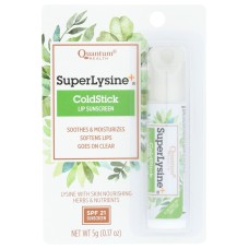 QUANTUM: SuperLysine Coldstick Lip Balm Unflavored, 0.18 oz