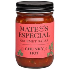 MATEOS GOURMET: Chunky Hot Salsa, 16 oz