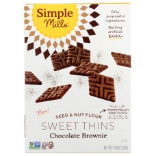 SIMPLE MILLS: Sweet Thins Choco Brownie, 4.25 oz