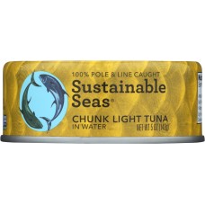 SUSTAINABLE SEAS: Tuna Lt Chunk In Water, 5 oz