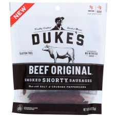 DUKES: Sausages Beef Shorty, 4 oz