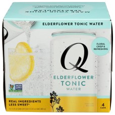 Q TONIC: Water Tonic Elderflwr 4Pk, 30 fo