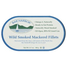 BAR HARBOR: Mackerel Fillet Wld Smkd, 6.7 oz