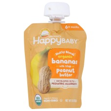 HAPPY BABY: Food Baby Bnana Pnut Bttr, 3 oz