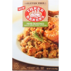 THREE BAKERS: Stuffing Cubed Gf Hrb Whlgrn, 12 oz