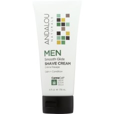 ANDALOU NATURALS: Cream Shave Men Smth Glid, 6 fo