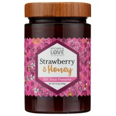 KITCHEN AND LOVE: Preserve Strawberry Honey, 12.3 oz