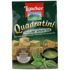 LOACKER: Wafer Matcha Quadratini, 7.76 oz