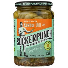 SUCKERPUNCH: Pickle Chips Dill, 24 oz