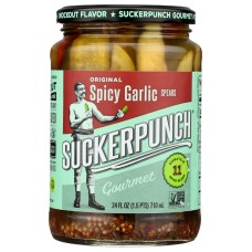 SUCKERPUNCH: Pickle Spears Spicy Garlic, 24 oz