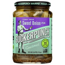 SUCKERPUNCH: Pickle Spears Sweet Onion, 24 oz