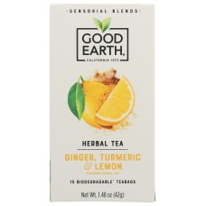 GOOD EARTH: Tea Sensorial Trmrc Lmn, 15 bg