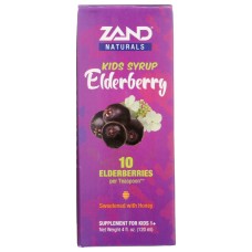 ZAND: Kids Elderberry Honey, 4 fo