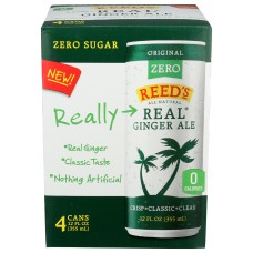 REEDS: Soda Ginger Ale Zero, 48 fo