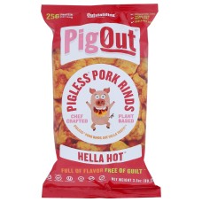 PIGOUT: Vegan Pork Rind Hot, 3.5 oz