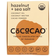 COCACAO: Bar Hazelnut Sea Salt, 2.1 oz