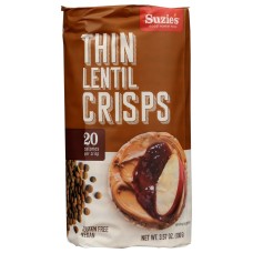 SUZIES: Cakes Thin Lentil, 3.6 oz