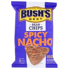 BUSHS BEST: Chips Spicy Nacho Bean, 6 oz