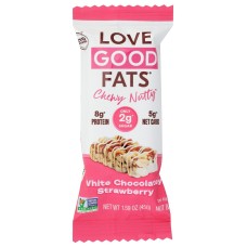 LOVE GOOD FATS: W Choc Strawbery Nut Bar, 1.59 oz