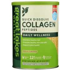 GREAT LAKES: Collagen Powder Vanilla, 10 oz