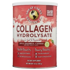 GREAT LAKES: Collagen Pwdr Apple Cucum, 10 oz