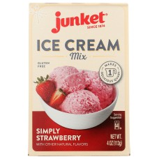 JUNKET: Ice Crm Smply Strwbry Mix, 4 oz