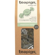 TEAPIGS: Tea Pepprmnt Leaves, 15 ea