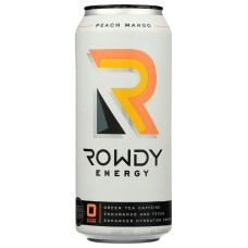 ROWDY ENERGY: Drink Energy Peach Mngo, 16 fo