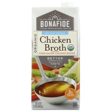 BONAFIDE: Broth Chicken No Salt Og, 32 fo