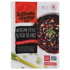 LA TORTILLA FACTORY: Beans Black Mex Styl, 10 oz