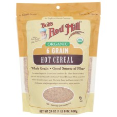 BOBS REDL MIL: Cereal 6 Grain Hot Org, 24 oz
