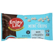 ENJOY LIFE: Choc Chips White Mini, 9 oz