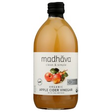 MADHAVA: Vinegar Apple Cider Og, 16.9 oz