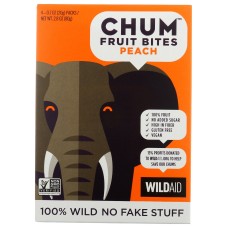 CHUM: Bites Fruit Peach 4Pk, 2.83 oz