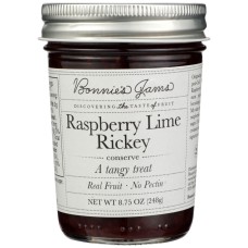 BONNIES JAMS: Jam Rspbry Lime Rickey, 8.75 oz