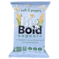 POPTIME BIG AND BOLD: Popcorn Salt & Pepper, 6 oz