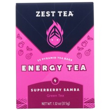 ZEST TEA: Tea Green Superbrry Samba, 1.32 oz