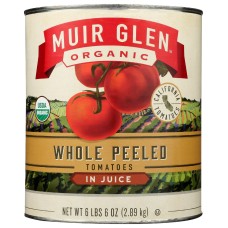 MUIR GLEN: Tomatoes Whole Peeled, 102 oz