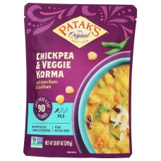 PATAKS: Meal Rte Korma Chickpea, 10.05 oz