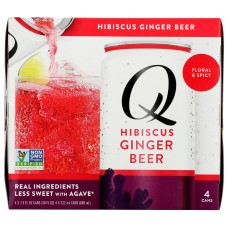 Q TONIC: Beer Hibiscus Ginger 4Pk, 30 fo