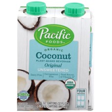 PACIFIC FOODS: Bev Coconut Unswtnd 4Pk, 32 fo