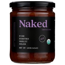 NAKED INFUSIONS: Salsa Fire Rstd Grlc Org, 16 oz